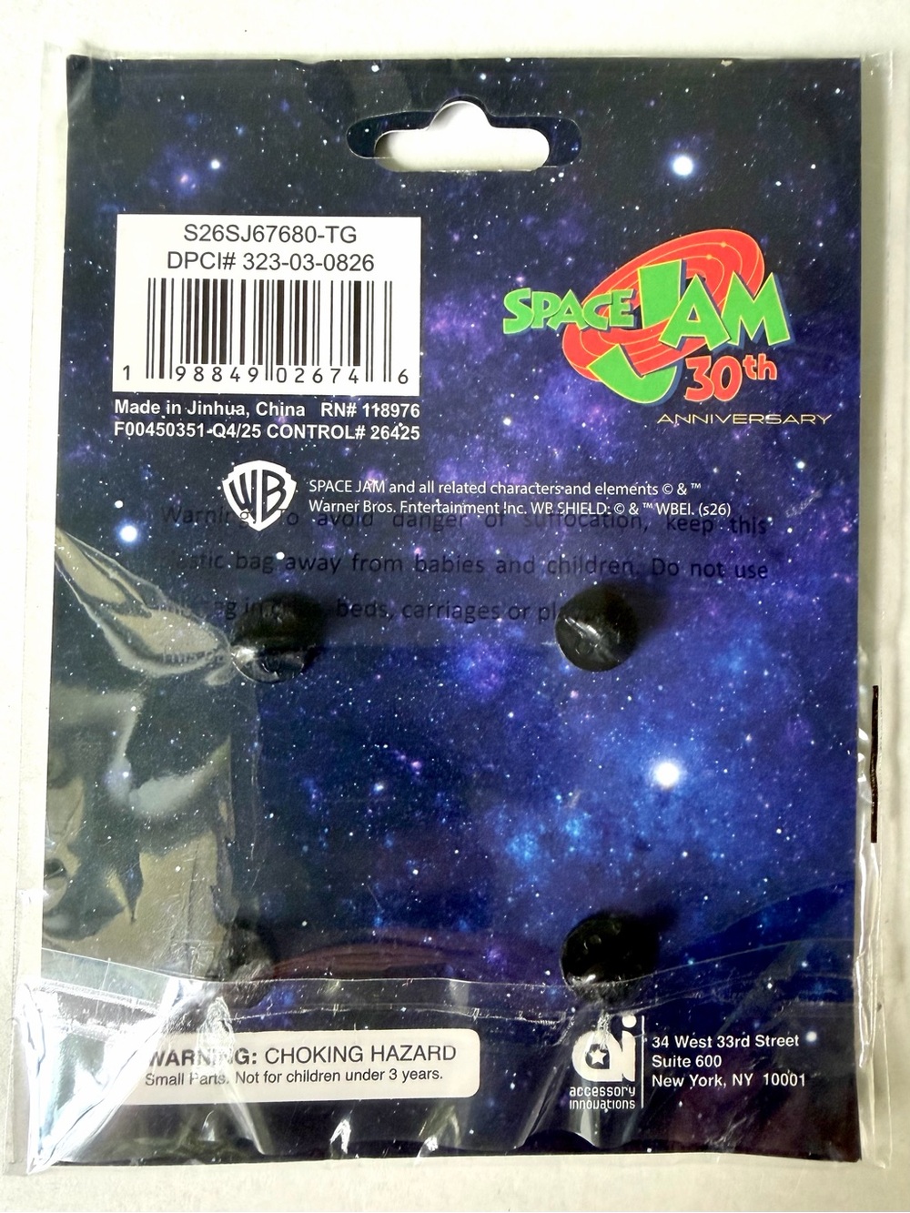 Space Jam Pins 4 Piece Set 30th Anniversary Characters Branding From 1996 Film - Picture 2 of 2